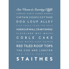 Staithes Typographic Print-SeaKisses