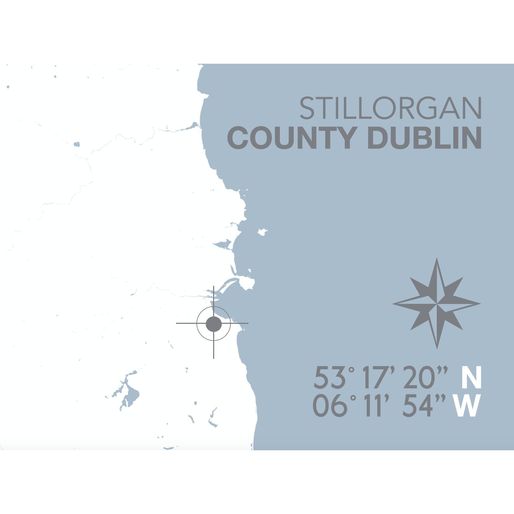 Stillorgan Coastal Map Print-SeaKisses