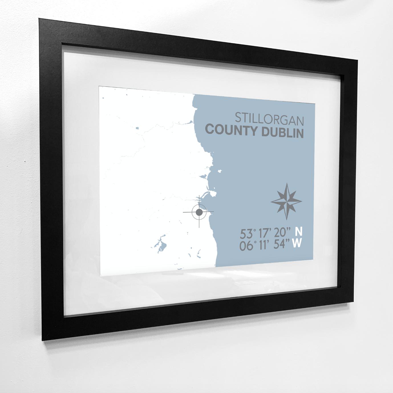 Stillorgan Coastal Map Print-SeaKisses