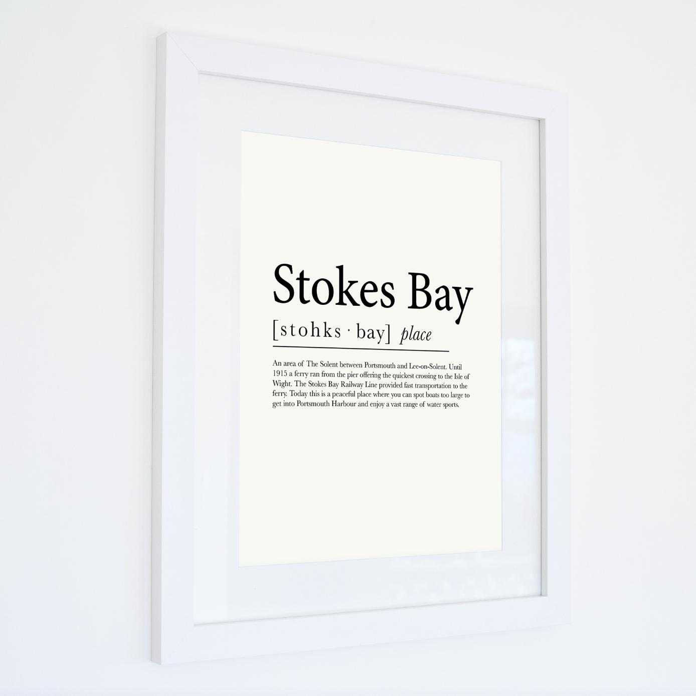 Stokes Bay Definition Typographic Print-SeaKisses