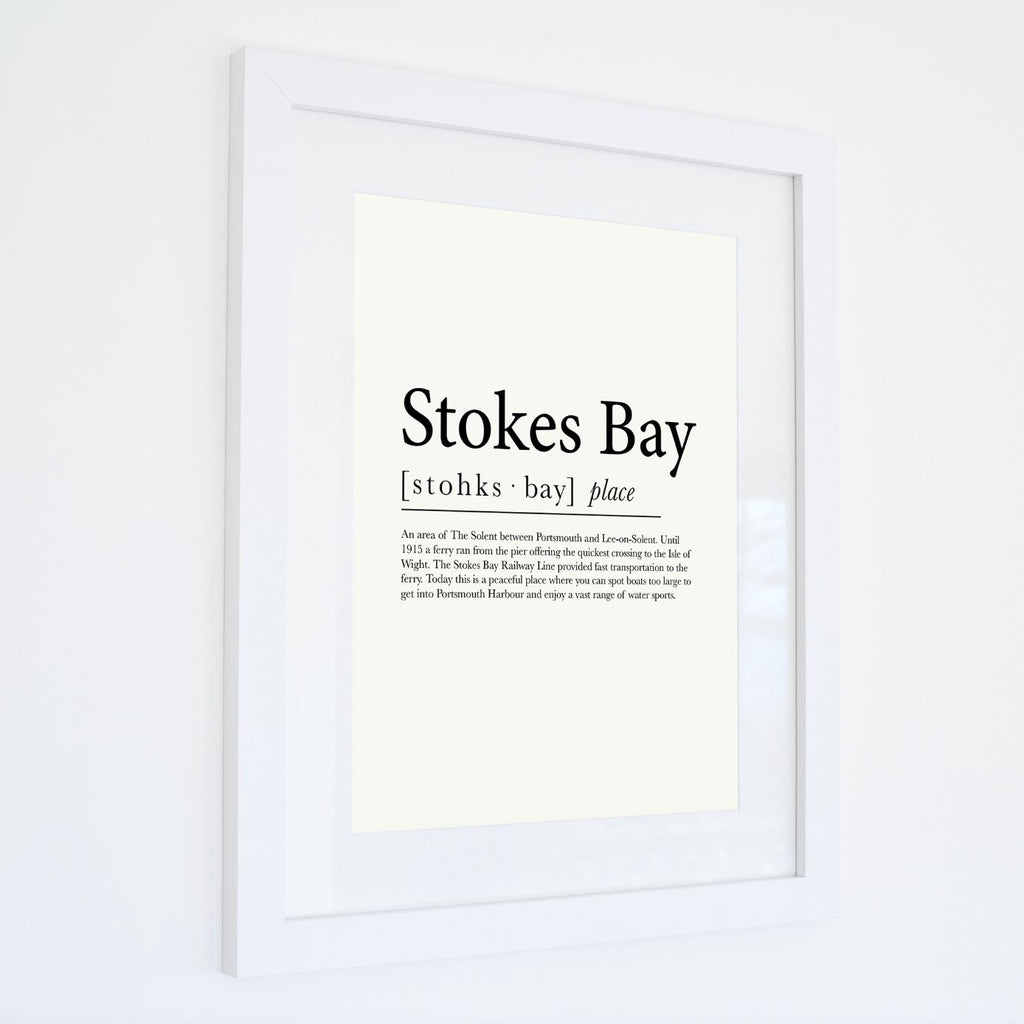 Stokes Bay Definition Typographic Print-SeaKisses
