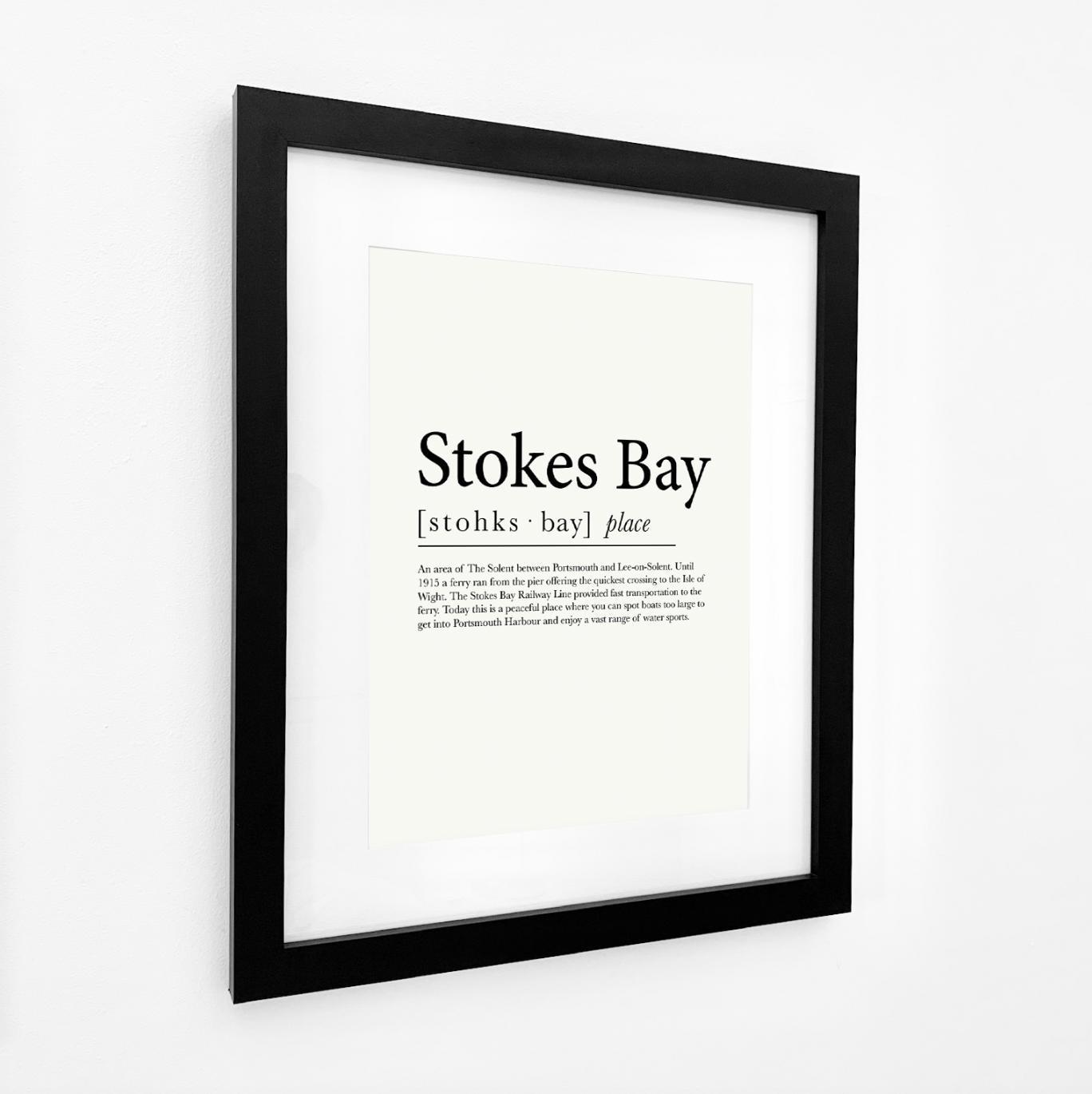 Stokes Bay Definition Typographic Print-SeaKisses