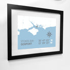 Stokes Bay Coastal Map Print-SeaKisses