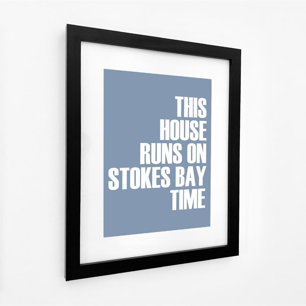 Stokes Bay Time Typographic Print - Coastal Wall Art /Poster-SeaKisses