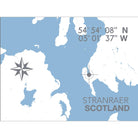 Stranraer Coastal Map Print-SeaKisses