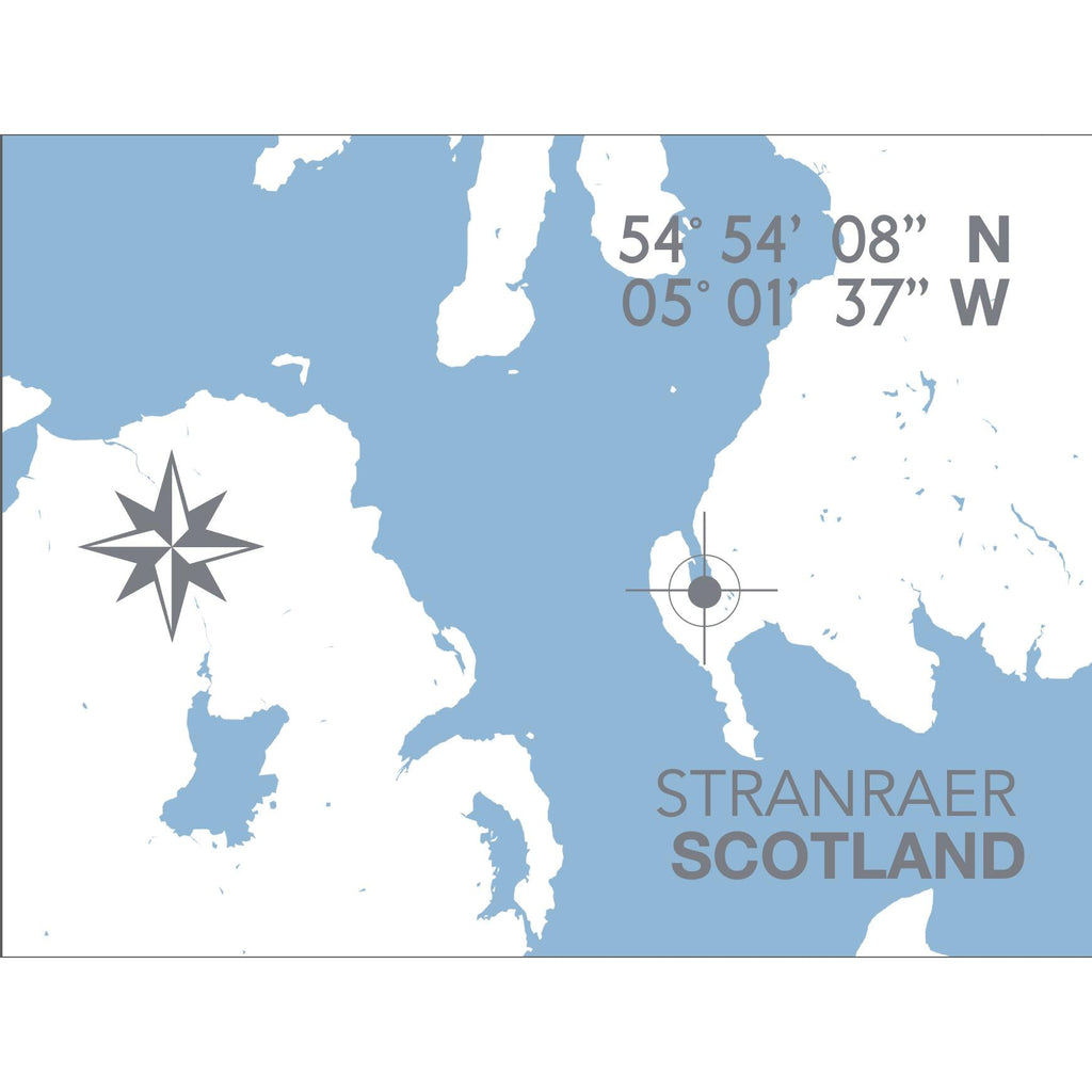 Stranraer Coastal Map Print-SeaKisses