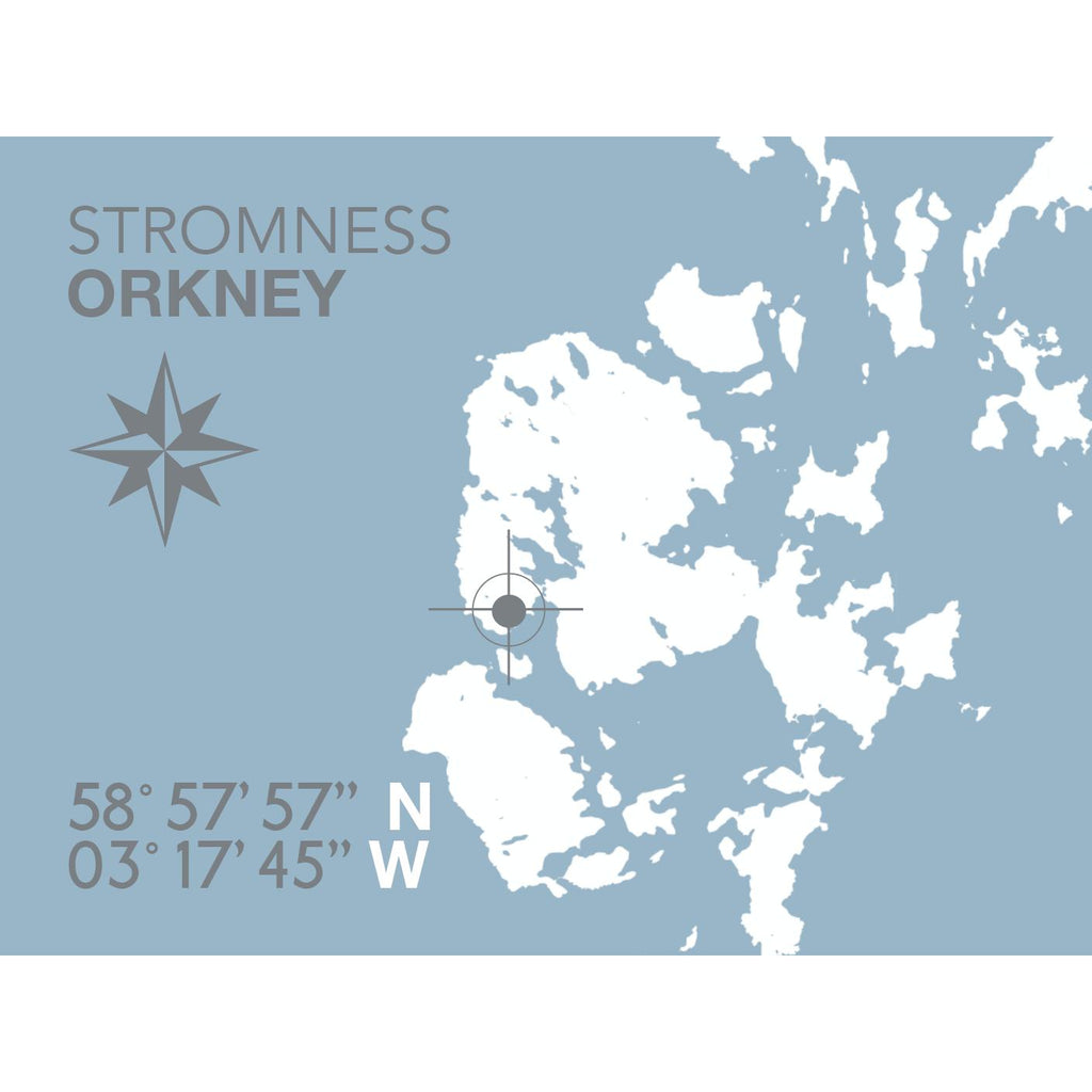 Stromness, Orkney Coastal Map Print-SeaKisses