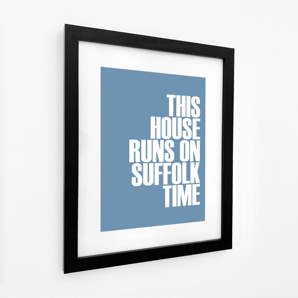 Suffolk Time Typographic Travel Print - Coastal Wall Art /Poster-SeaKisses