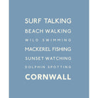 Surf Talking Cornwall Typographic Print-SeaKisses