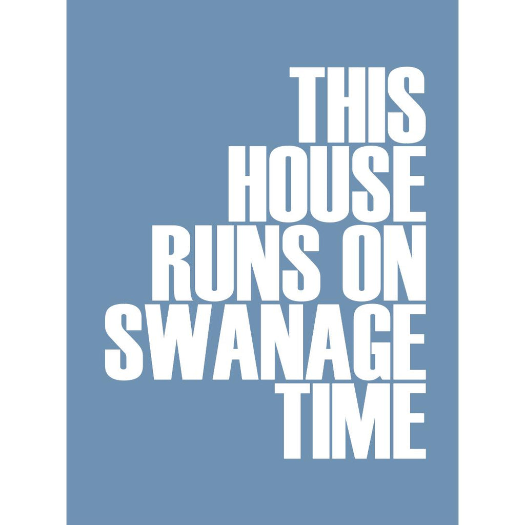 Swanage Time Typographic Print-SeaKisses