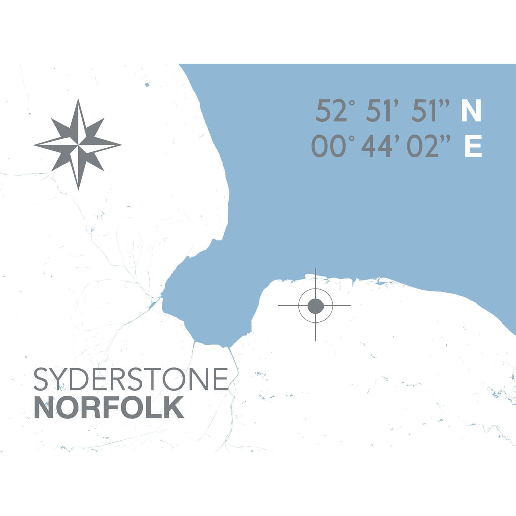 Syderstone Coastal Map Print-SeaKisses