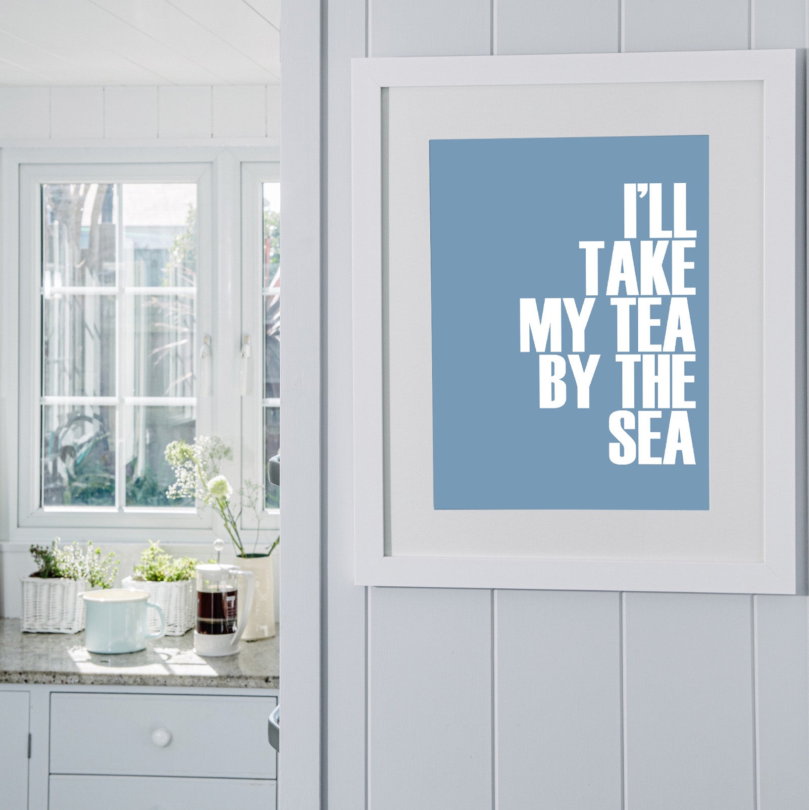 Take My Tea By The Sea Typographic Print-SeaKisses