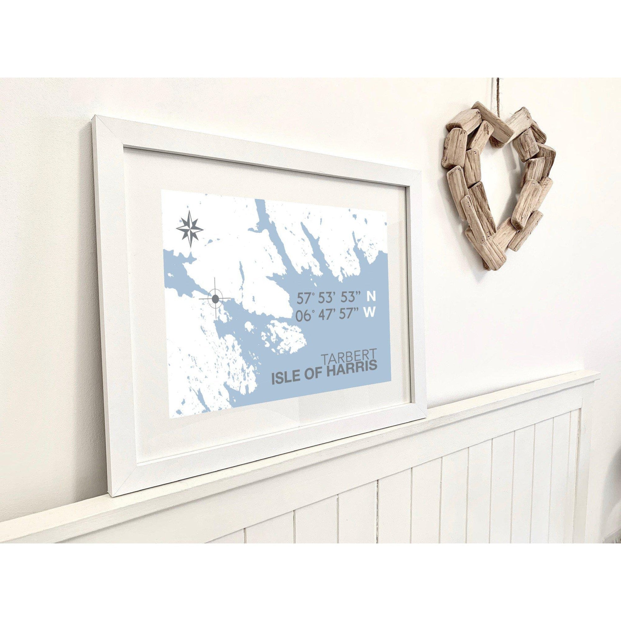 Tarbert Coastal Map Print-SeaKisses