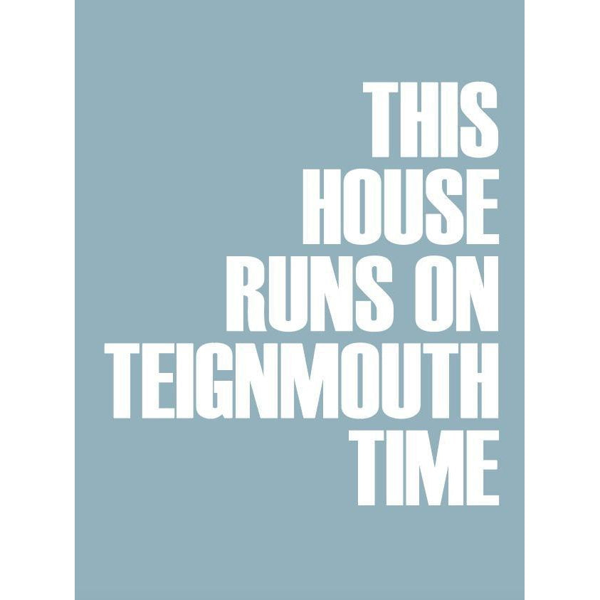 Teignmouth Time Typographic Print-SeaKisses