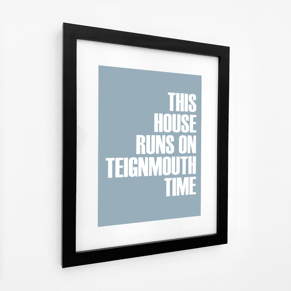 Teignmouth Time Typographic Print-SeaKisses