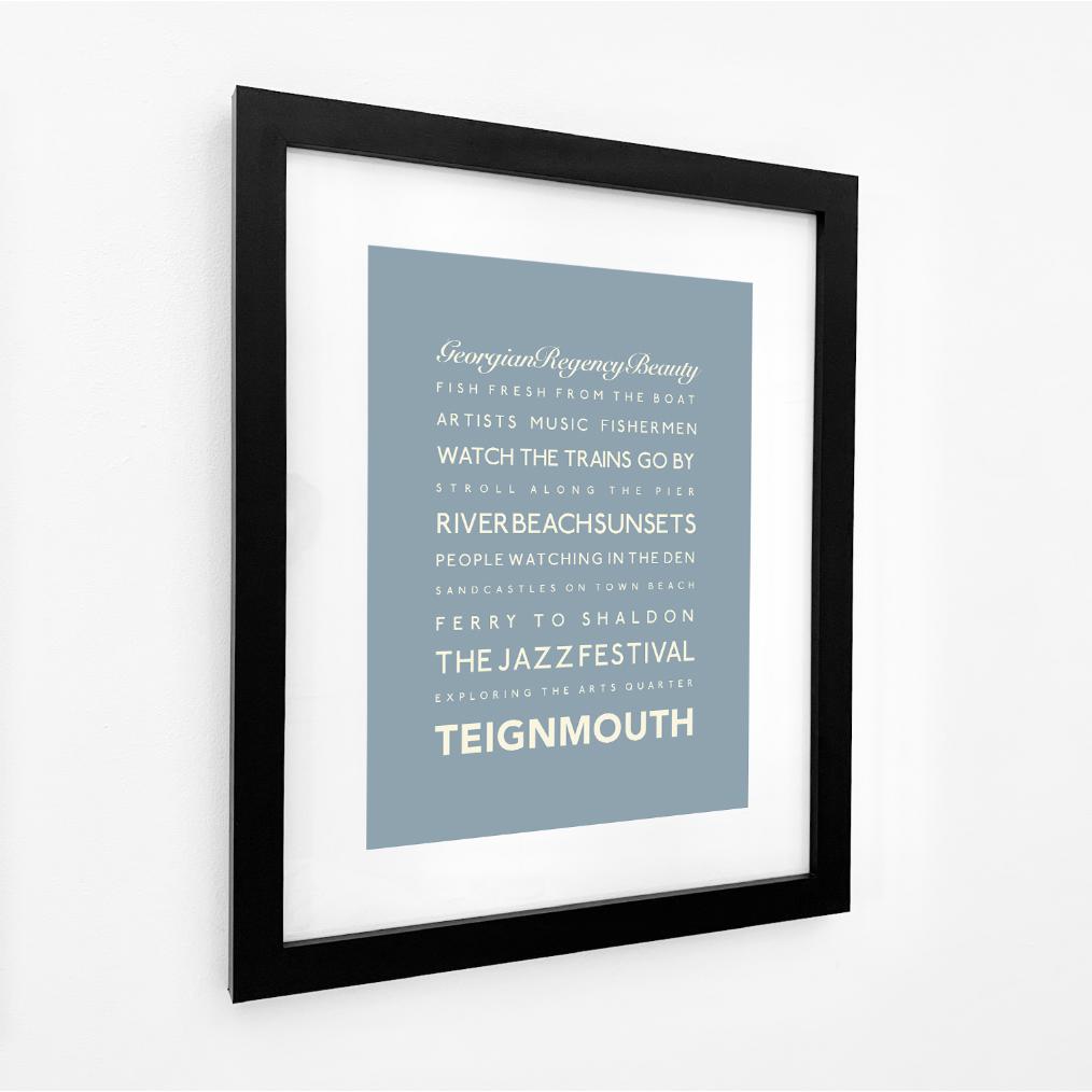 Teignmouth Typographic Print-SeaKisses