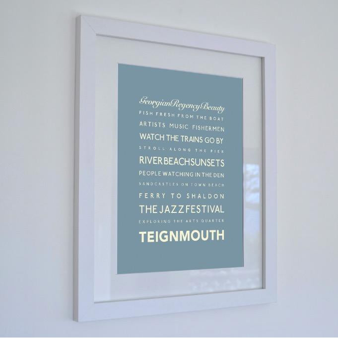 Teignmouth Typographic Print-SeaKisses