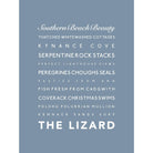 The Lizard Typographic Print-SeaKisses