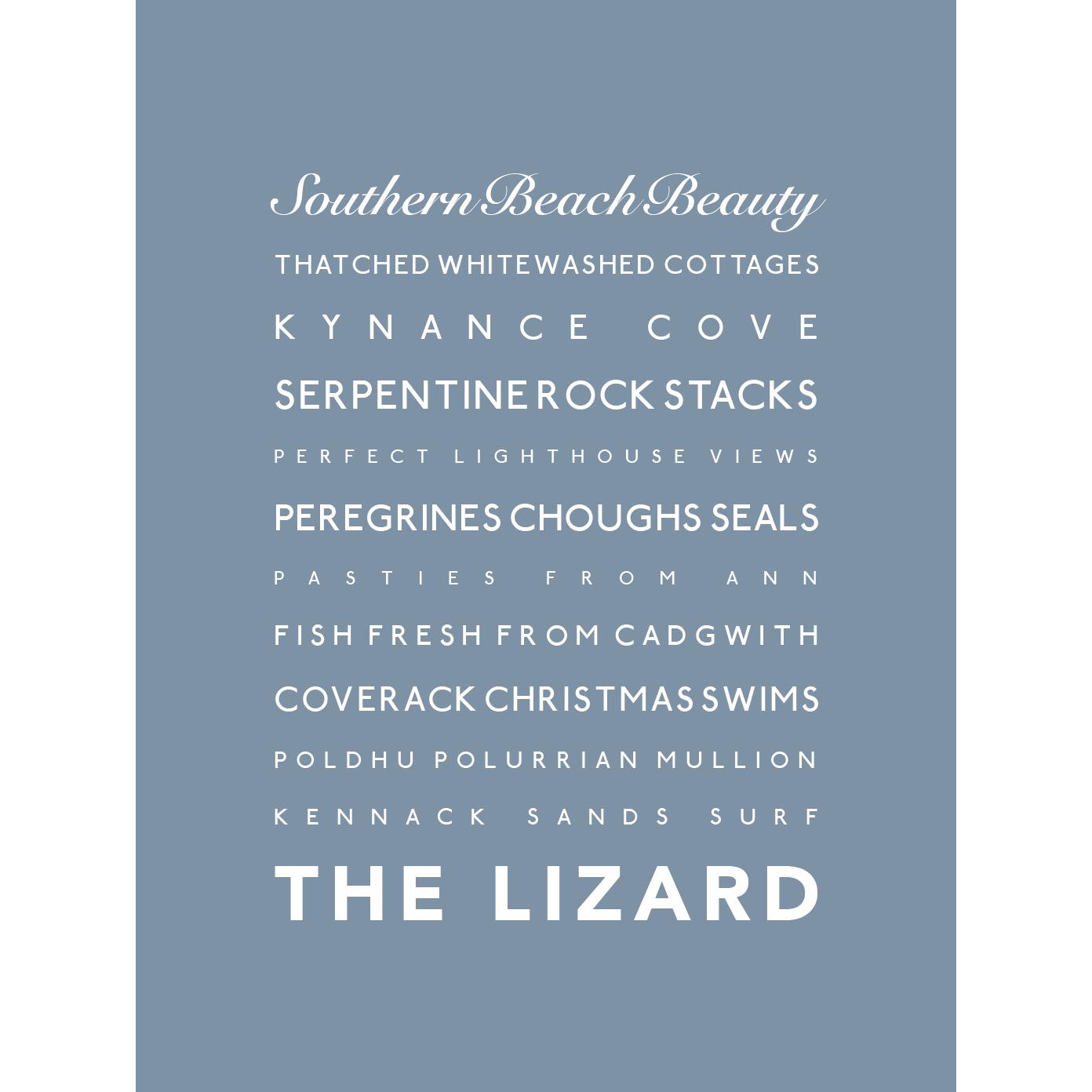 The Lizard Typographic Print-SeaKisses