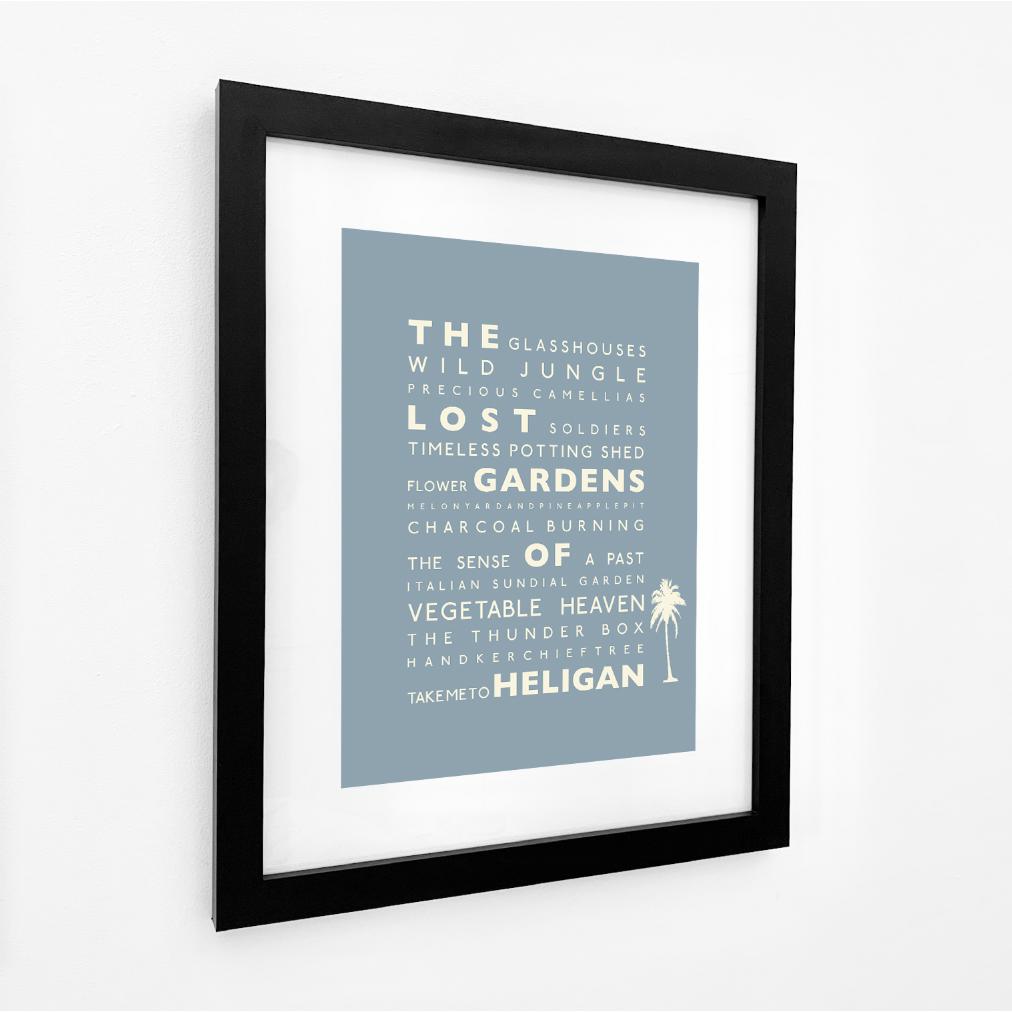 The Lost Gardens of Heligan Typographic Print-SeaKisses