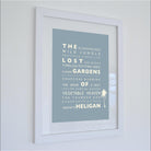 The Lost Gardens of Heligan Typographic Print-SeaKisses