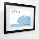The Mumbles Coastal Map Print-SeaKisses
