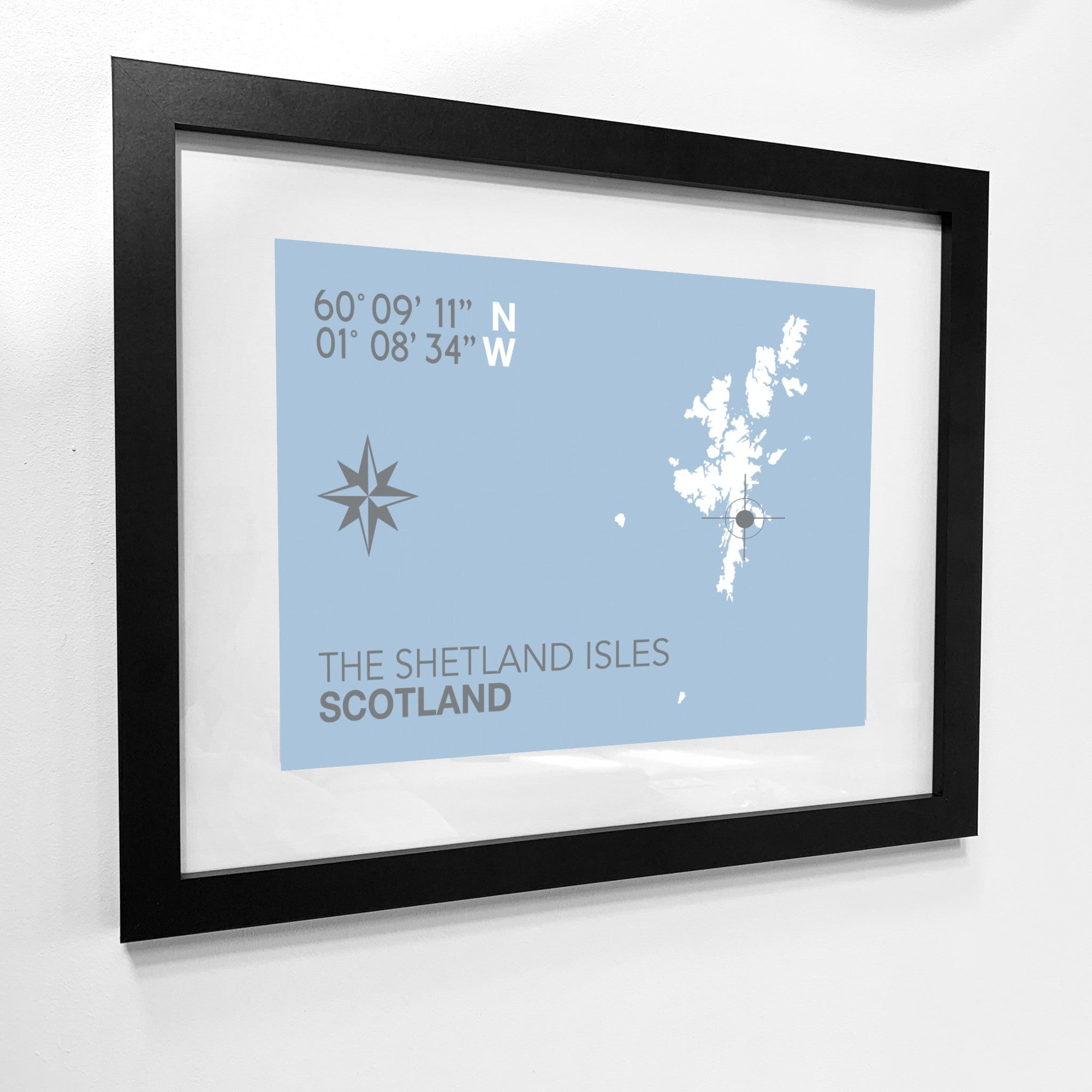 The Shetland Isles Coastal Map Print-SeaKisses