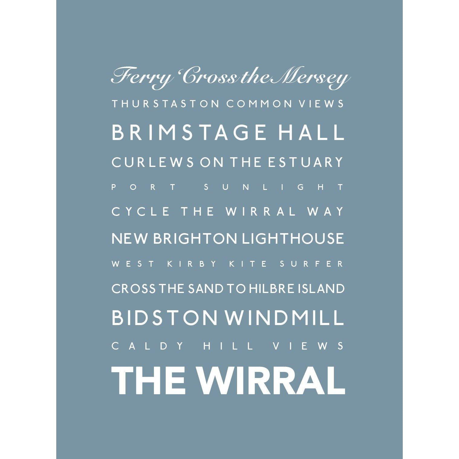 The Wirral Typographic Print-SeaKisses