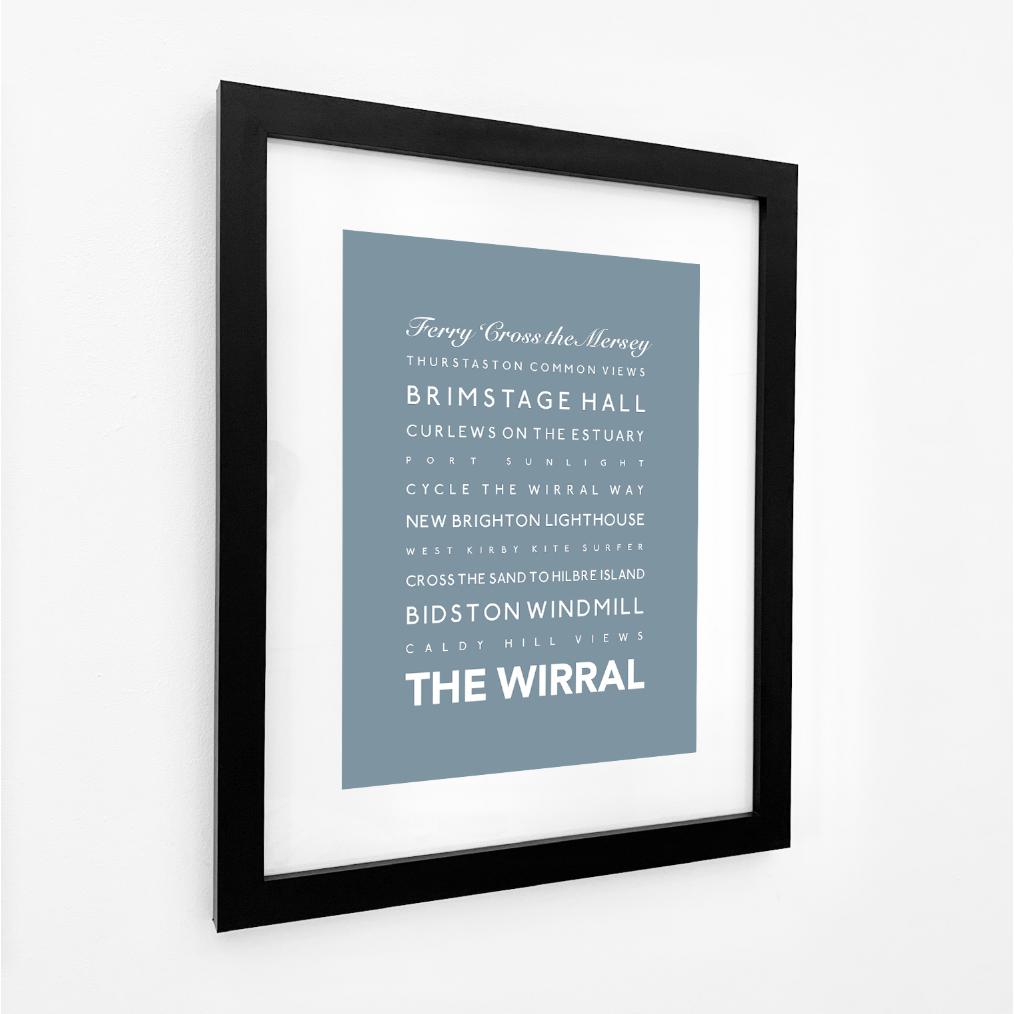 The Wirral Typographic Seaside Print - Coastal Wall Art /Poster-SeaKisses