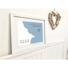 Thornwick Bay Coastal Map Print-SeaKisses