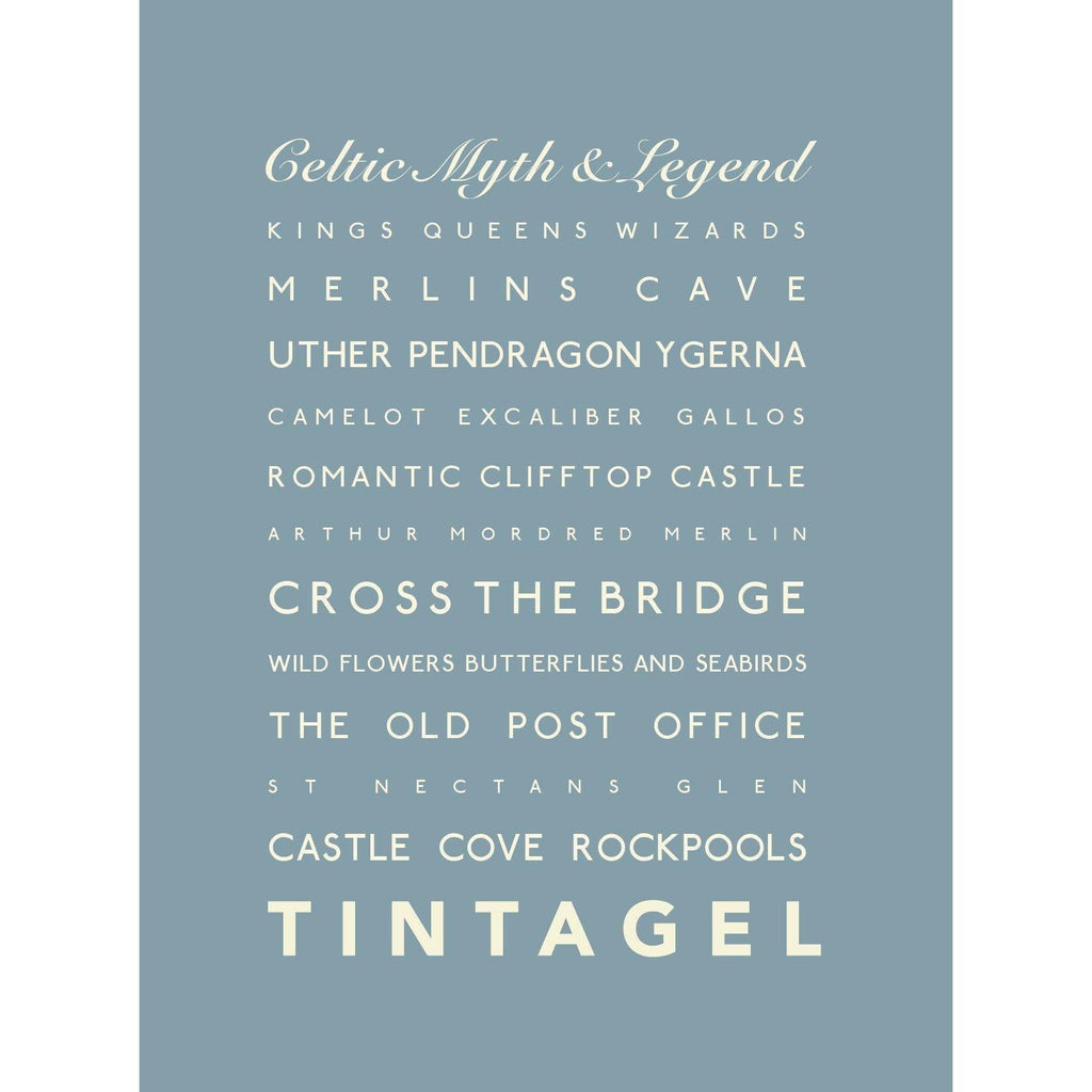 Tintagel Typographic Print-SeaKisses