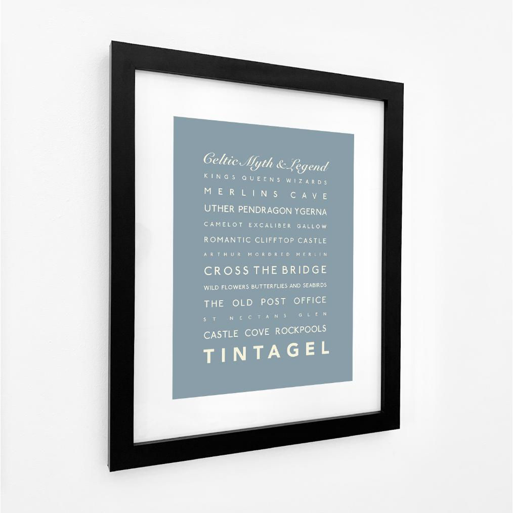 Tintagel Typographic Travel Print- Coastal Wall Art /Poster-SeaKisses