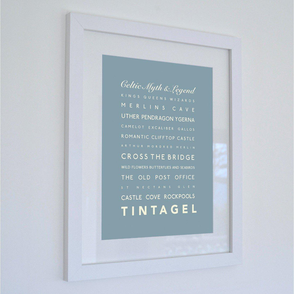 Tintagel Typographic Travel Print- Coastal Wall Art /Poster-SeaKisses