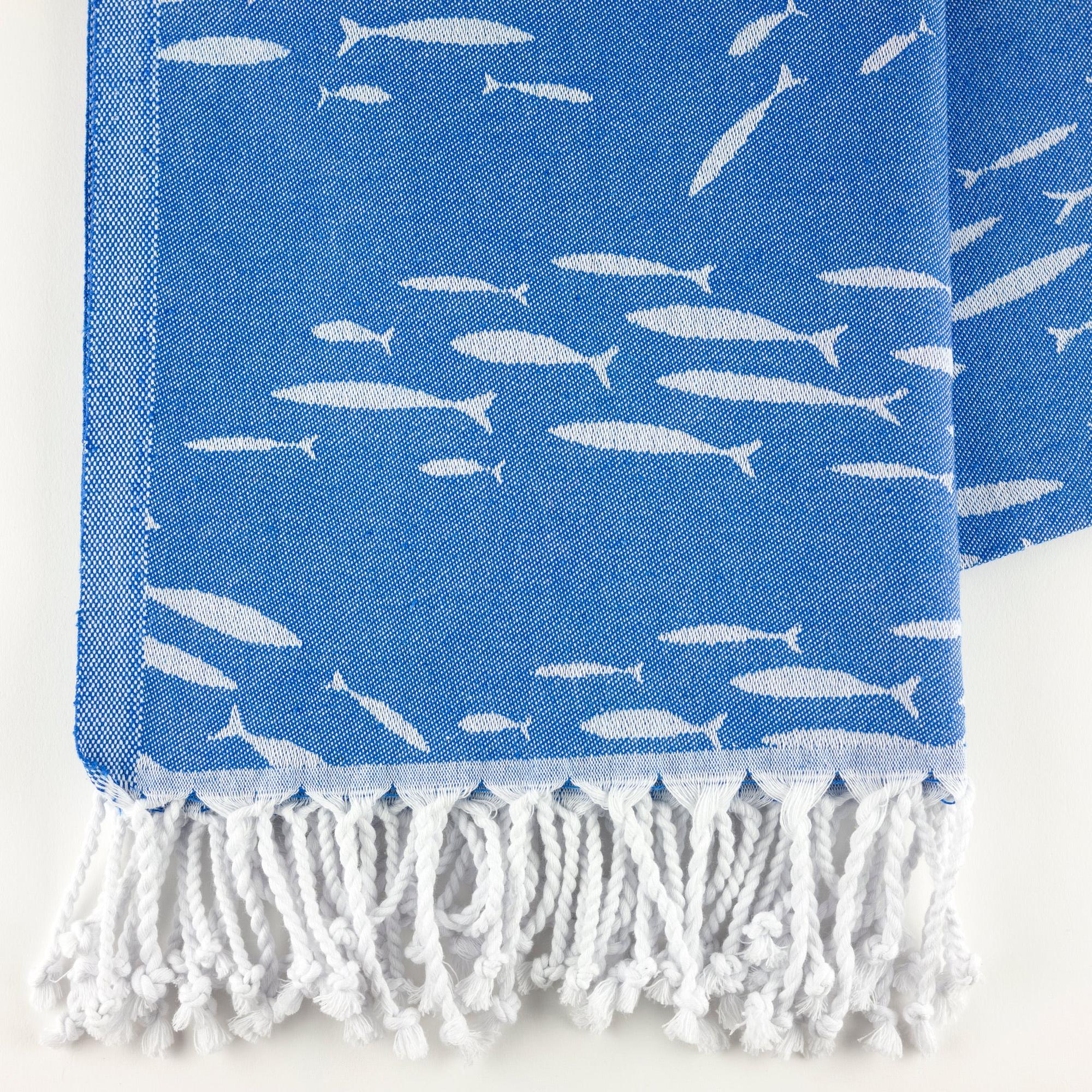 Tiny Fish Beach Sheet (100% Cotton Fast Drying Beach Towel)-SeaKisses