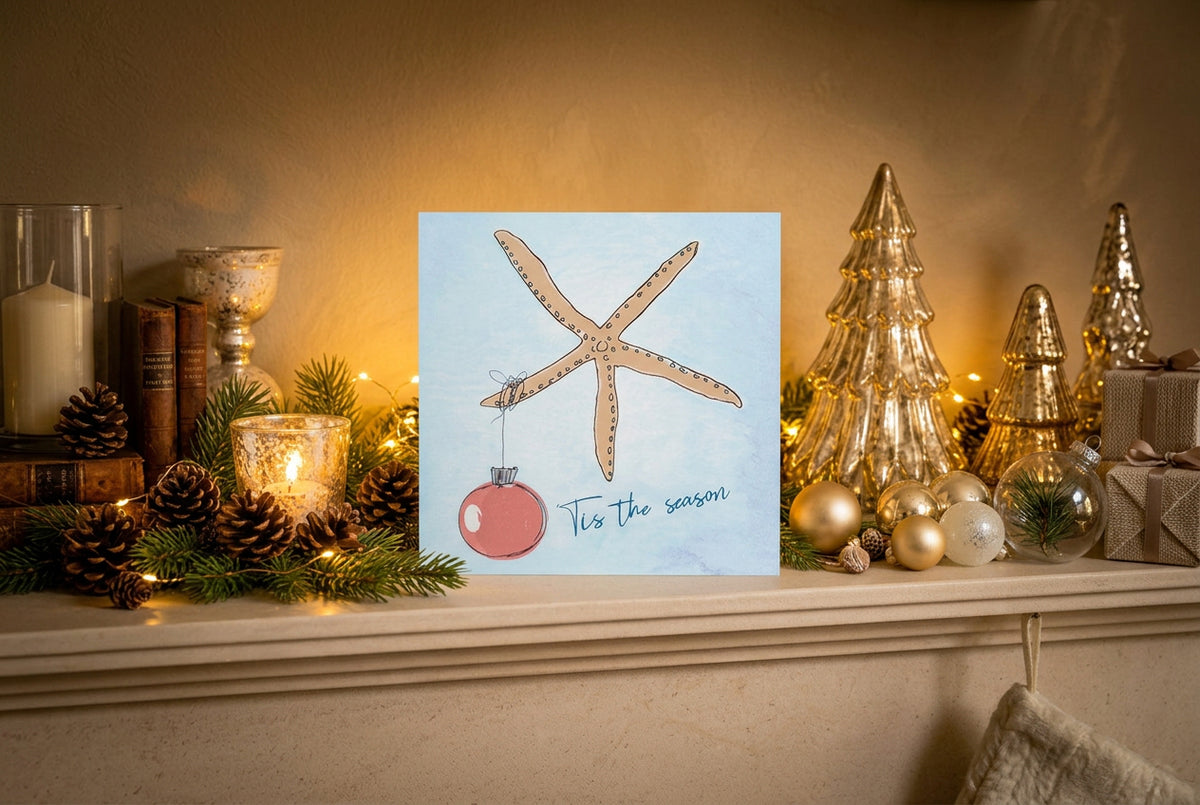 ’Tis the Season Starfish Christmas Card-SeaKisses
