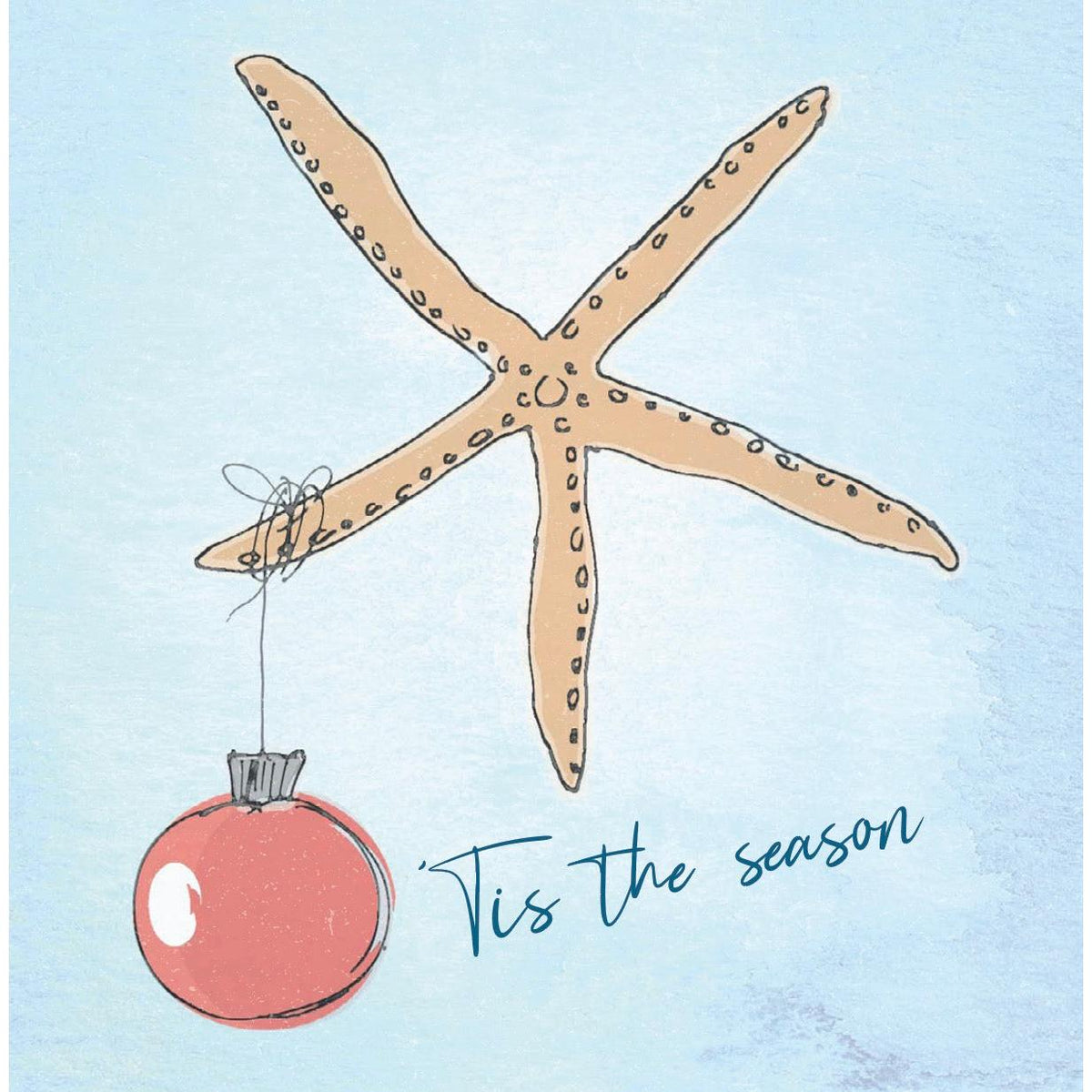 ’Tis the Season Starfish Christmas Card-SeaKisses