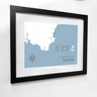 Torquay Coastal Map Print-SeaKisses