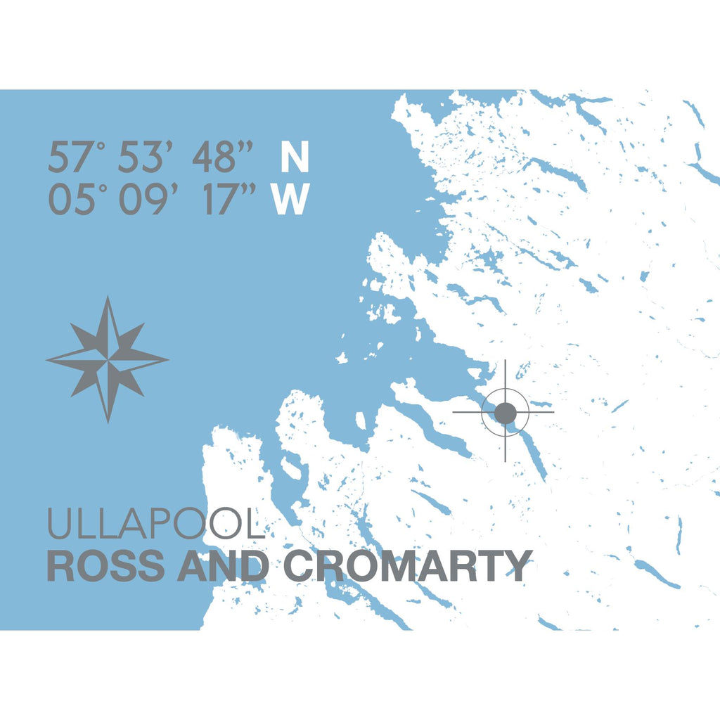 Ullapool Map Travel Print- Coastal Wall Art /Poster-SeaKisses