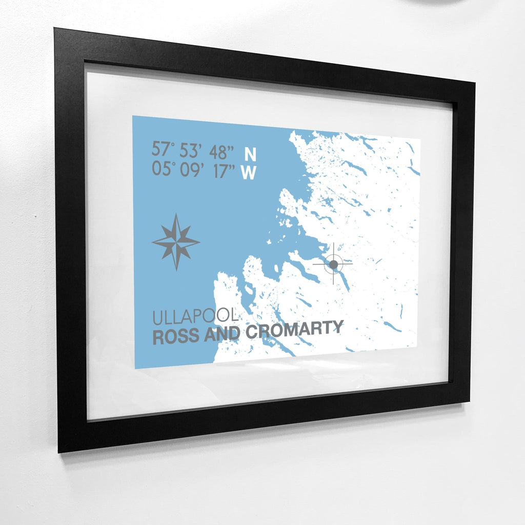 Ullapool Coastal Map Print-SeaKisses