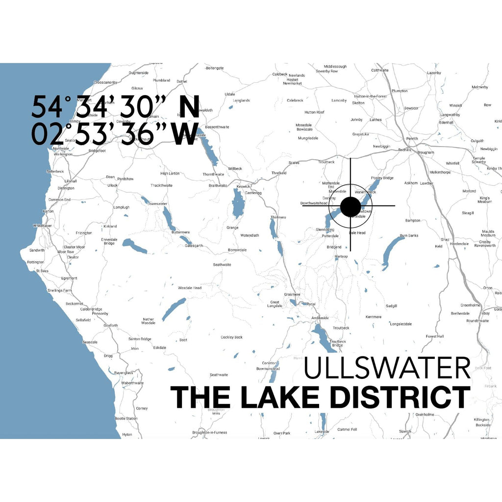 Ullswater Landmark Map-SeaKisses