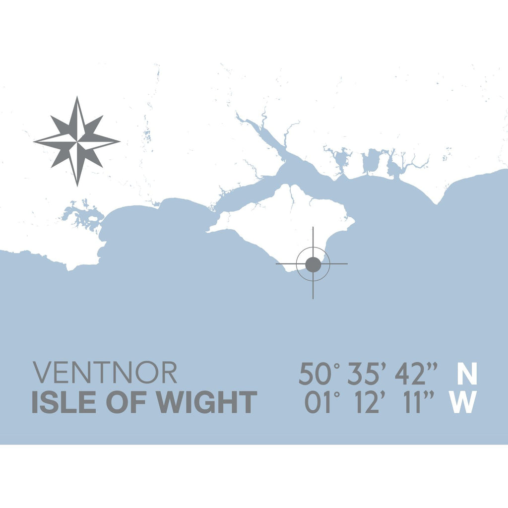 Ventnor Map Travel Print- Coastal Wall Art /Poster-SeaKisses