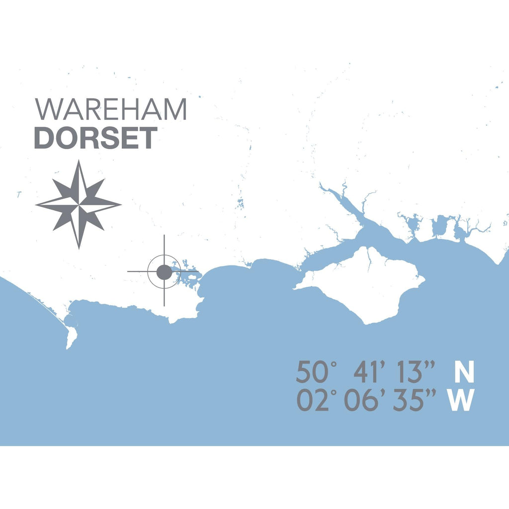 Wareham Coastal Map Print-SeaKisses