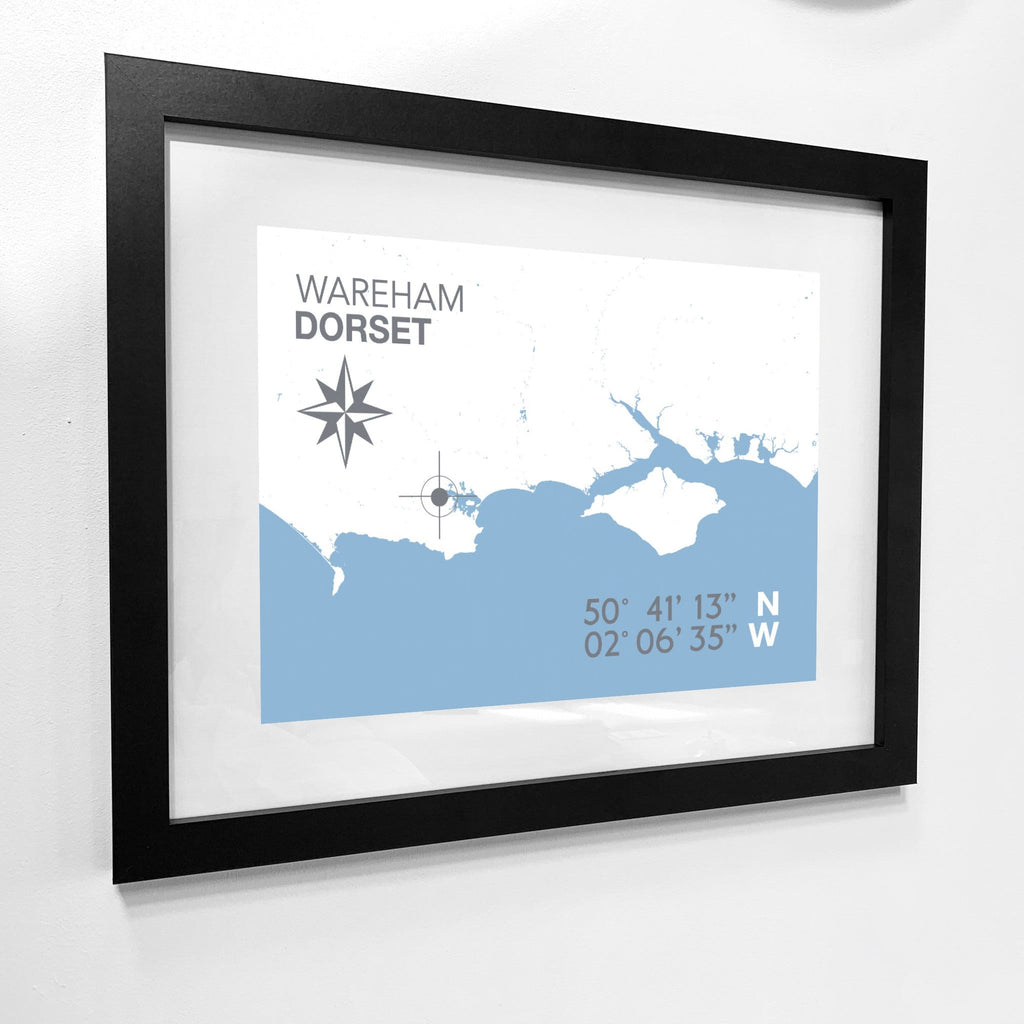 Wareham Coastal Map Print-SeaKisses