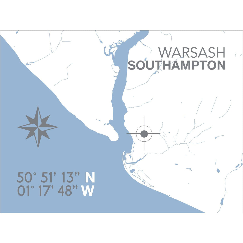 Warsash Coastal Map Print-SeaKisses