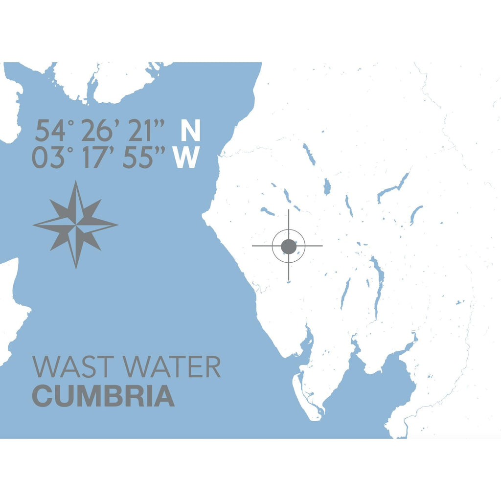 Wast Water Coastal Map Print-SeaKisses