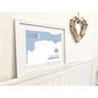 Watchet Coastal Map Print-SeaKisses