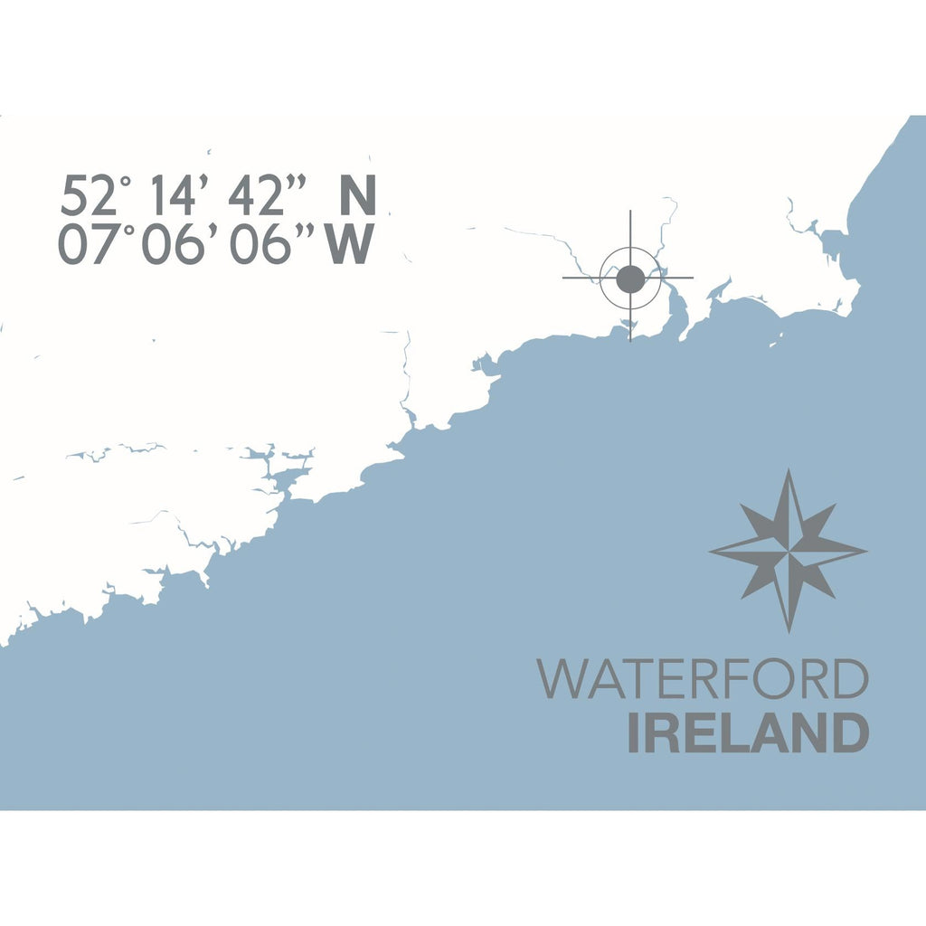 Waterford Nautical Map Print - Coastal Wall Art /Poster-SeaKisses