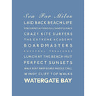 Watergate Bay Typographic Print-SeaKisses