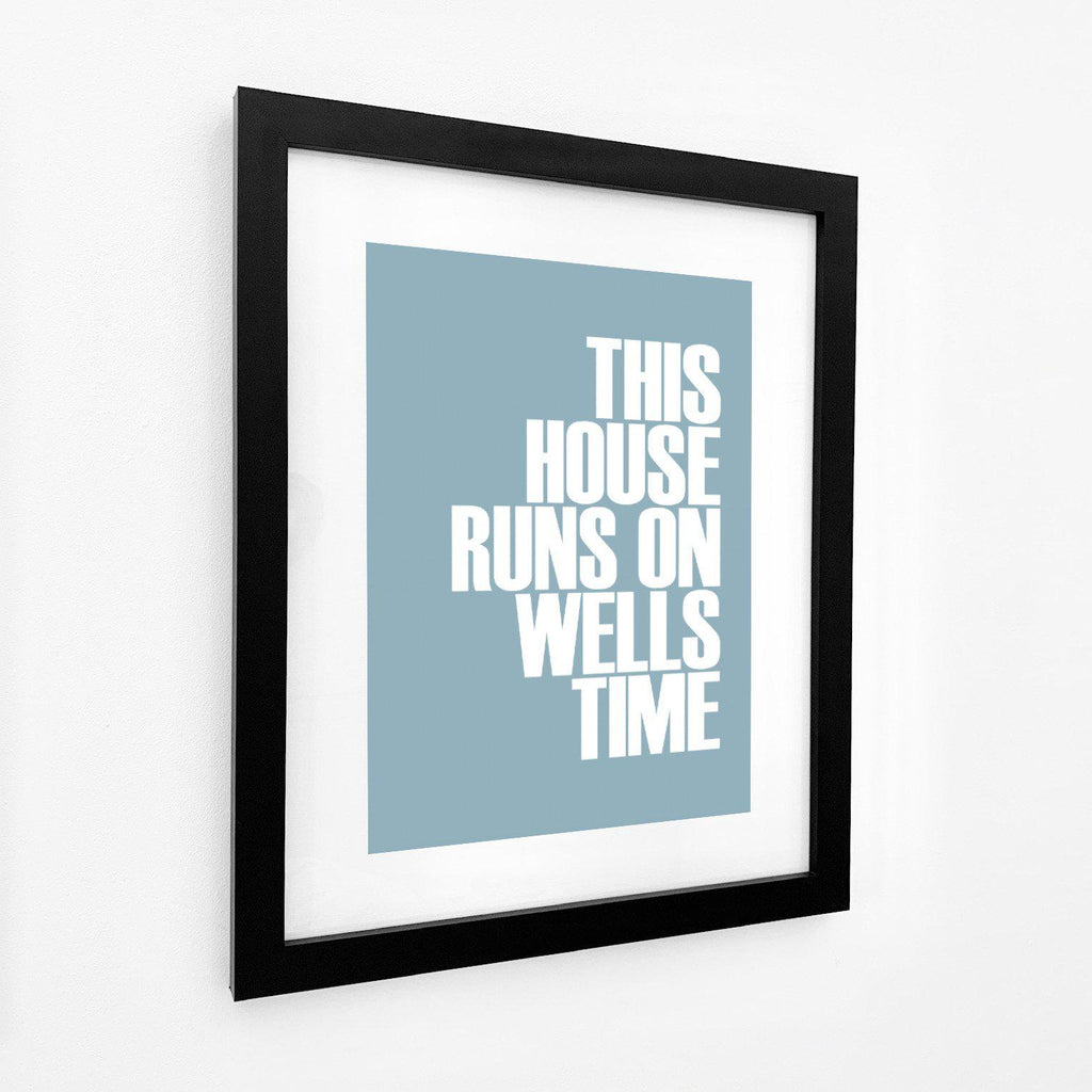 Wells Time Typographic Travel Print- Coastal Wall Art /Poster-SeaKisses