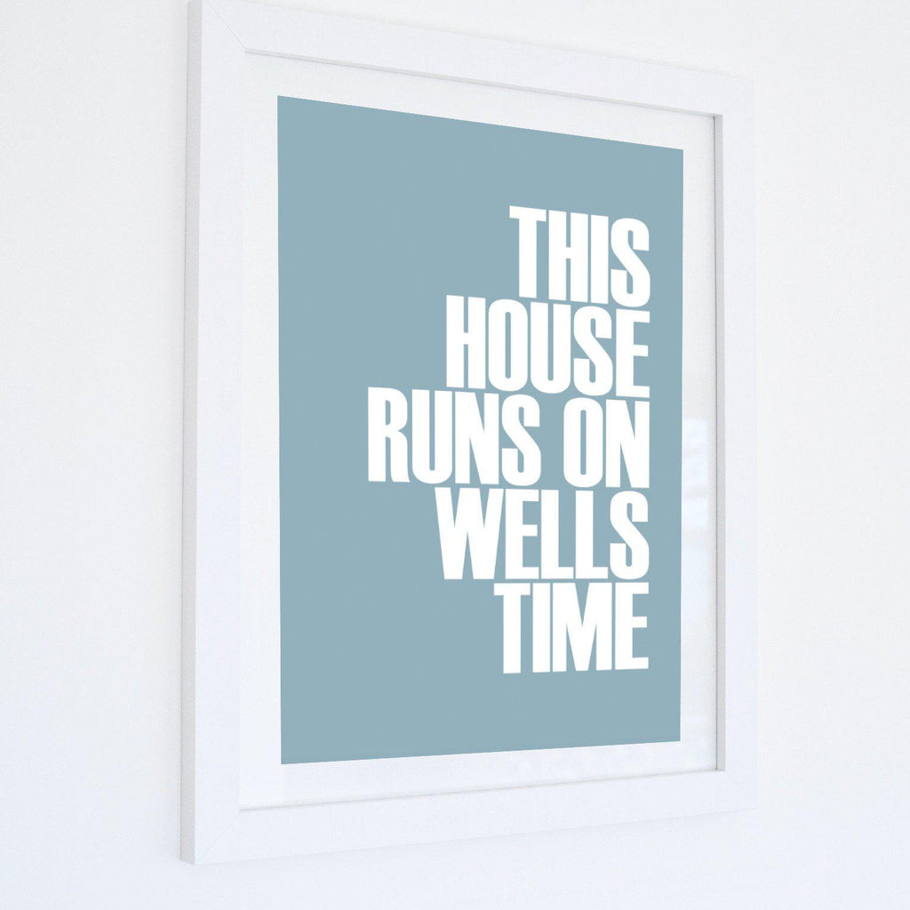 Wells Time Typographic Travel Print- Coastal Wall Art /Poster-SeaKisses